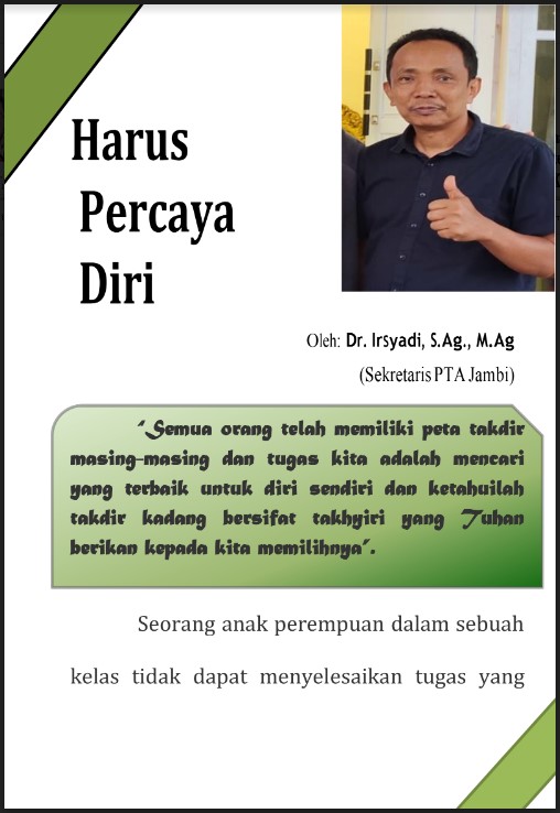 Cover Harus Percaya Diri