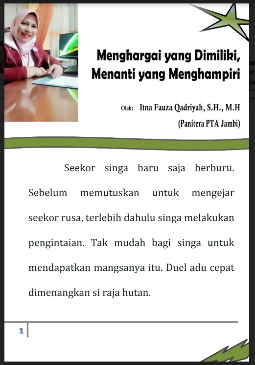 Cover Menghargai Yang Dimiliki