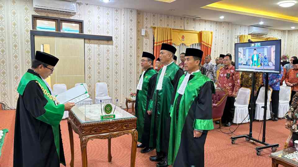 PTA Jambi Gelar Pelantikan Empat Hakim Tinggi Secara Hybrid