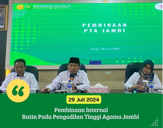 PTA Jambi Selenggarakan Rapat Pembinaan Rutin