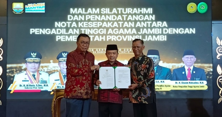 PTA Jambi Melaksanakan Penandatanganan Nota Kesepahaman (MOU) Dengan Pemerintah Provinsi Jambi Untuk Tingkatkan Perlindungan Perempuan dan Anak