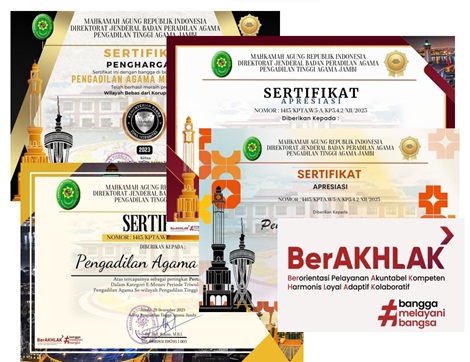 Menutup Tahun 2023, PTA Jambi Mengapresiasi Capaian Kinerja Terbaik Pada PTA Jambi dan PA Sewilayah 